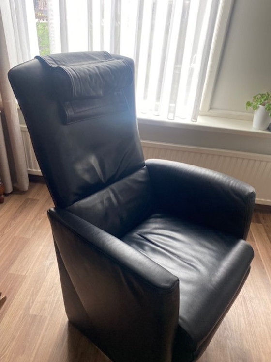 Image 1 of Twee Jori verstelbare relax fauteuils zwart leer