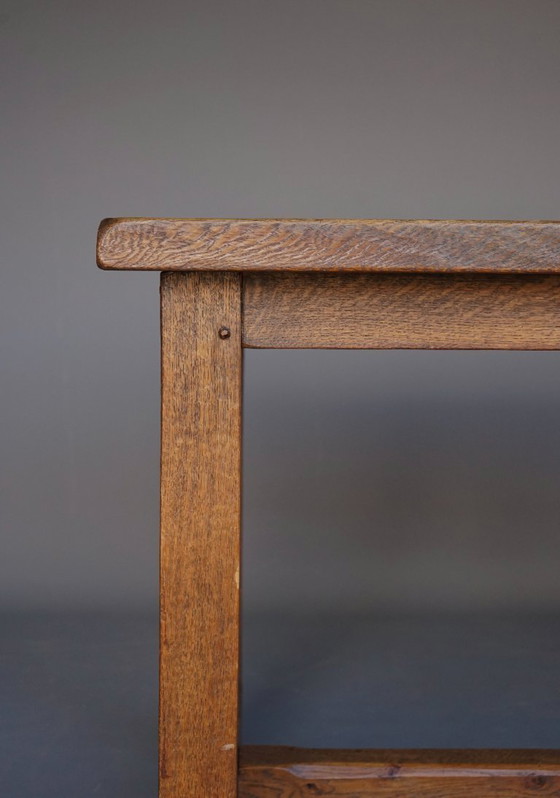 Image 1 of Set da pranzo brutalista in rovere massiccio di De Puydt, Belgio. 1970s