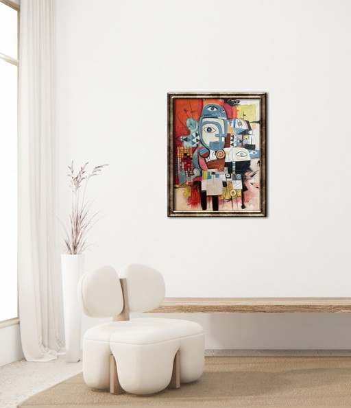 Origineel acrylschilderij van Don Kosta - digitale wereld