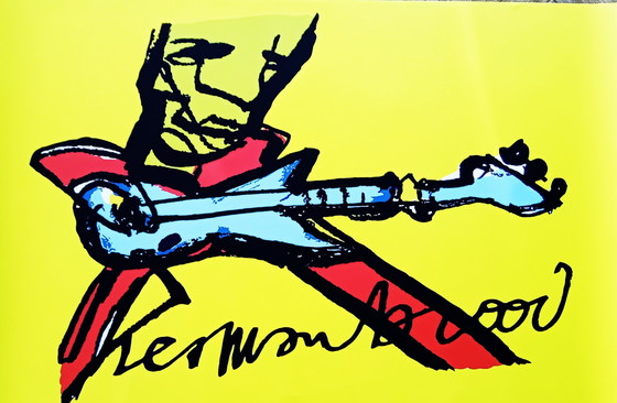 Image 1 of Herman Brood ----Guitarman (On Canvas) Xl