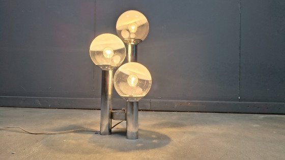 Vintage Table Lamp by Mazzega, 1970s – Metal, Chrome (photo 2 of 11)