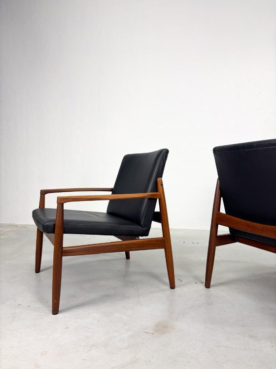'Viken' Armchairs by Tove & Edvard Kindt Larsen for OPE – Leather, Wood (photo 3 of 20)