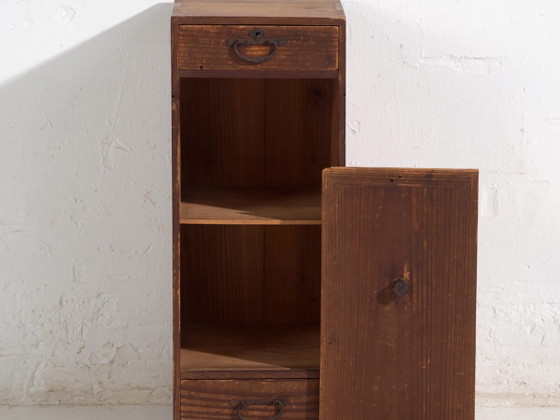 Antique Japanese Cedar Cabinet with Door and Drawers – Taishō / Early Showa Period (c. ) – Storage cabinet (photo 2 of 40)