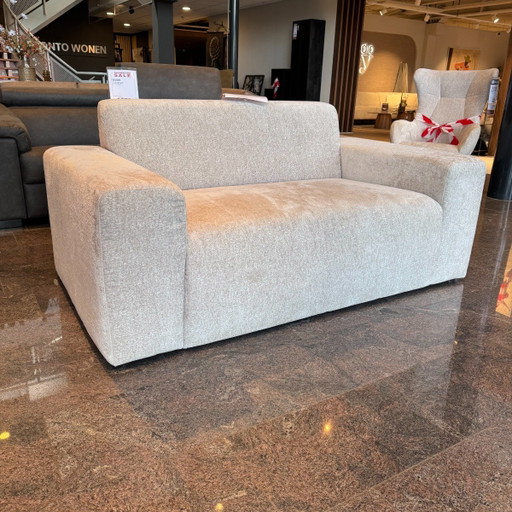 2 - Tissu beige – INHOUSE, 2 zitsbanken, Plastic, Textile