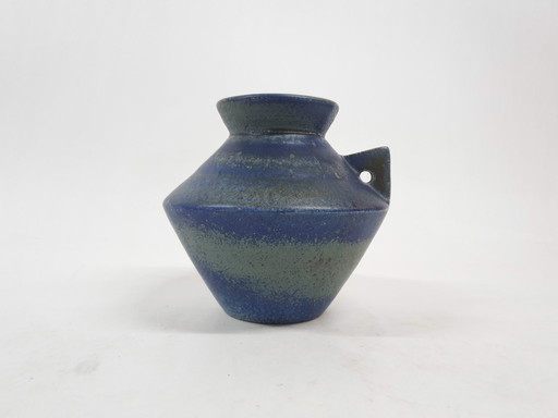 Vase vintage en céramique bleue de Ciro, Pays-Bas