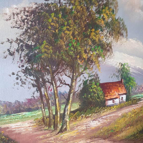 Image 1 of Oil painting landscape – P. Reynaerts – 69 × 79 cm