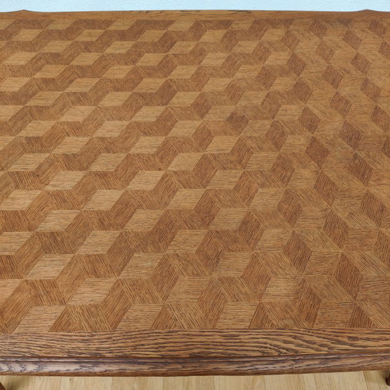 Image 1 of Table à manger de campagne vintage, table à manger extensible