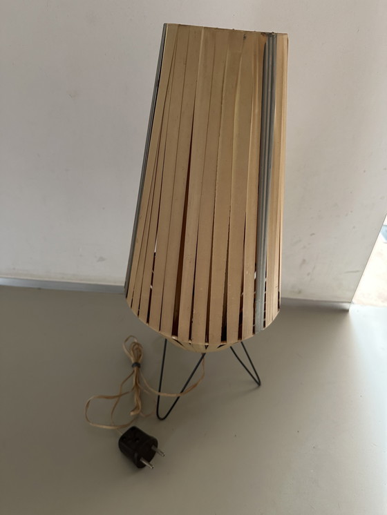 Image 1 of Vintage pilastro table lamp 1950s plastic wire and metal