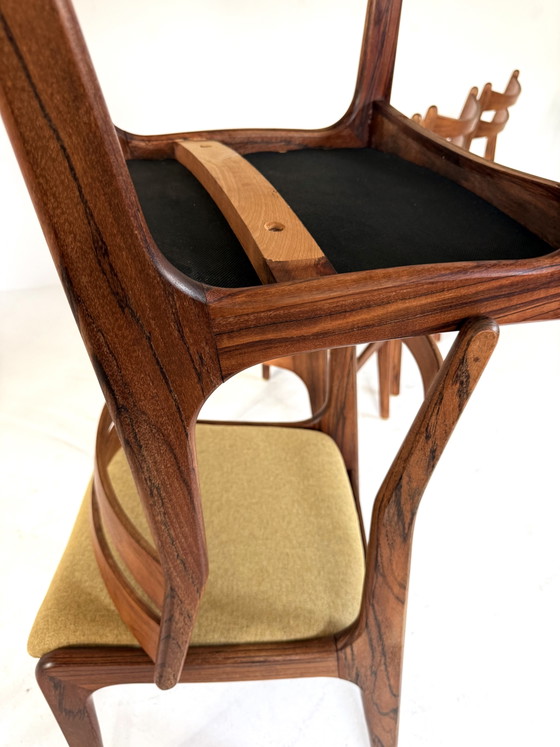 Set di 6 sedie da pranzo danesi restaurate anni ‘60 – Legno, Lana (photo 8 of 15)