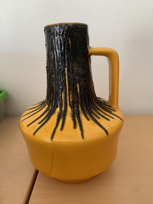 Mid-century FAT Lava vaas Wilhelm Fohr