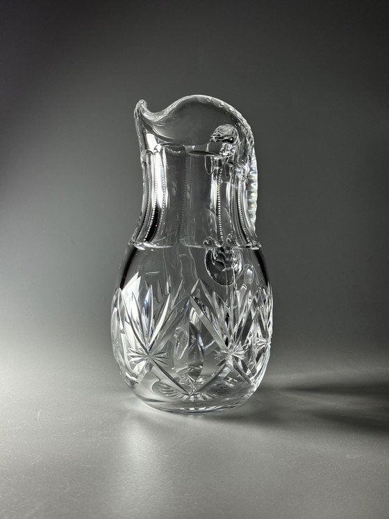 Image 1 of Val Saint Lambert - jaren 1900 - handgeslepen kristallen kan - 1 liter