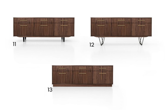 Image 1 of Walnoten dressoir O-S10 zes laden