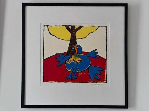 Corneille - Blue Bird - Signed - 2001