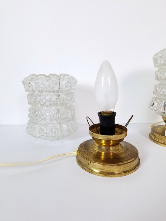 Image 1 of Pair of Vintage Table Lamps, Mid-Century Modern Lamps, 70's Desk Lamps, Bedside Lights, Nightstand Lights, Space Age Lamps
