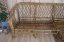 Vintage rattan modular corner sofa