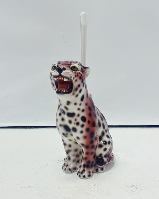 Image 1 of Leopard Toilet Holder Pink