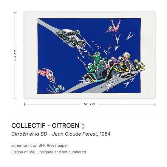 Image 1 of COLLECTIF – CITROEN Citroën et la BD – Jean Claude Forest Siebdruck 1984