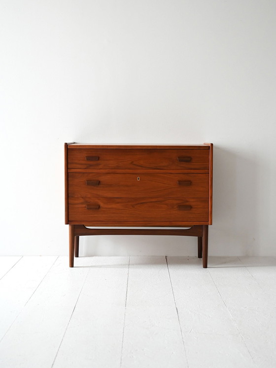 Image 1 of Scandinavian Secretaire with Hidden Mirror