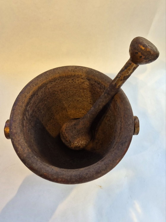Grande mortaio da farmacia antico (28,6 kg) – Oggetti decorativi, Ghisa (photo 6 of 14)
