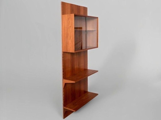 1/3 Poul Cadovius Royal System Scaffali a muro Teak, Legno, Vetro, Marrone, Mid Century Modern (foto 4 di 5)