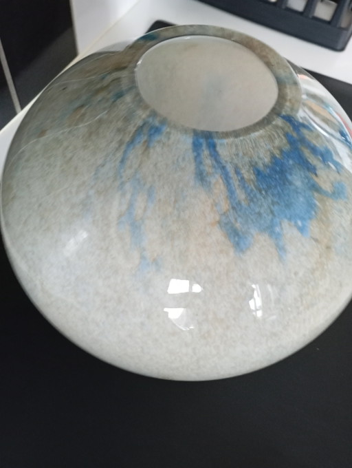 Round crystal blown vase