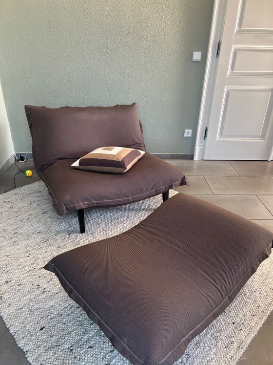 Image 1 of Linge Roset fauteuil “Cinal” met voetenbankje