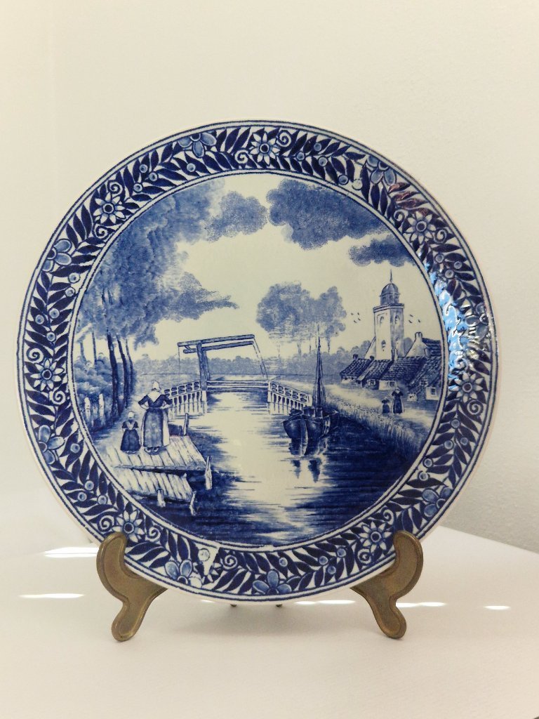 Wall plate.Delfts.Boch Freres.Landscape. | Wall decoration second
