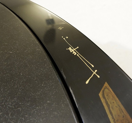 Image 1 of Großer Antonio Lupi Couchtisch 1/1, schwarze Granitplatte – Italien