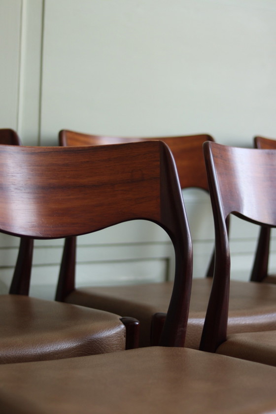 Fristho set 6 palissander chairs | mid century design | scandinavian design – Sedie da pranzo, Legno (photo 6 of 6)