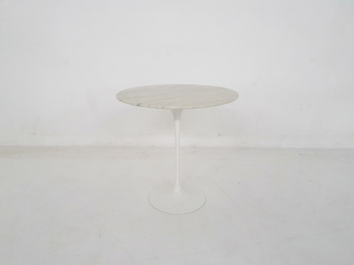 Marble Round Side Table By Eero Saarinen For Knoll International, U.S.A 1950'S