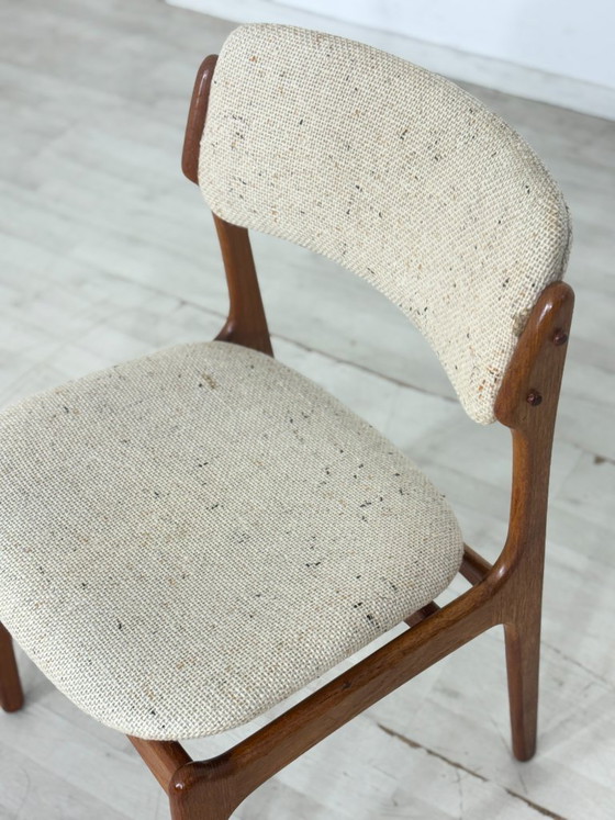 Set van 4 Deense designstoelen uit het midden van de 20e eeuw / Teakhouten eetkamerstoelen / Keukenstoelen (photo 10 of 14)