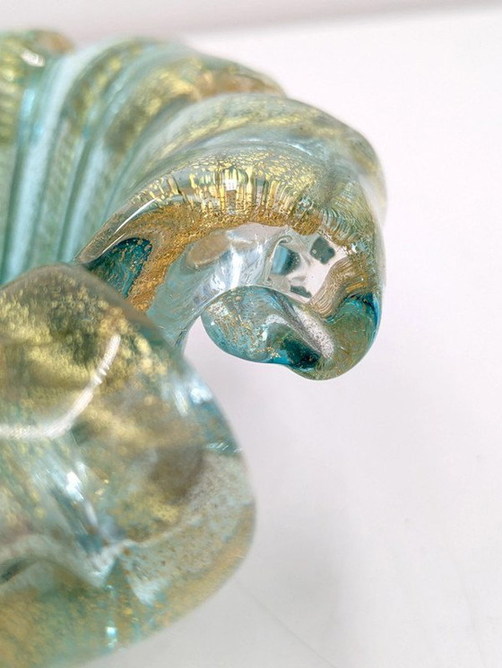 Image 1 of Attr. Barovier Murano glass - centerpiece with gold leaf inserts