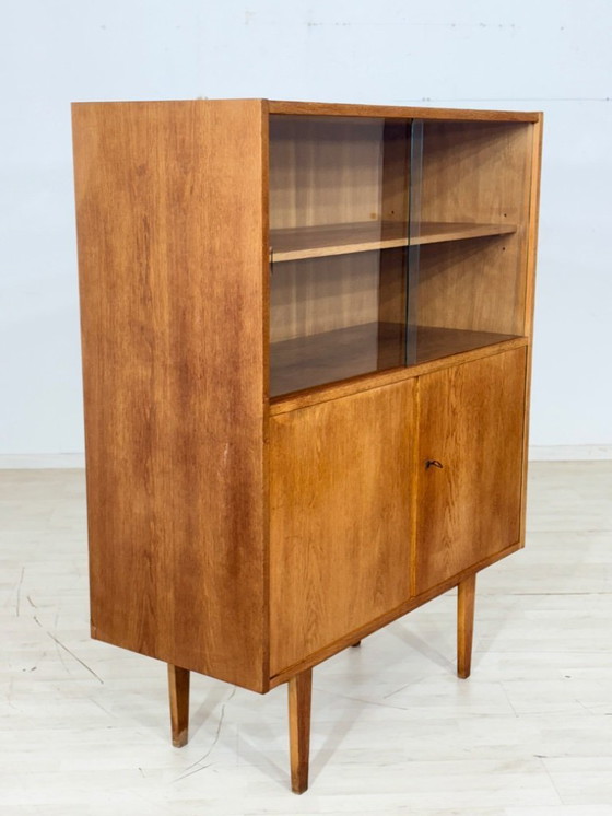 Image 1 of Vintage Hellerau highboard linnenkast kast schotelkast