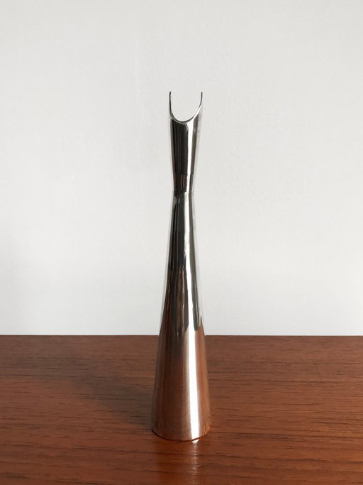 Jarrón Cardinale de metal plateado de Lino Sabattini para Christofle, 1956