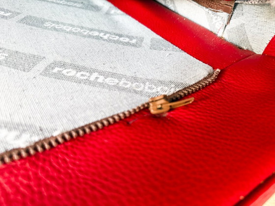 Image 1 of Sofá Roche Bobois Synopsis de 2,5 plazas – cuero rojo – excelente estado