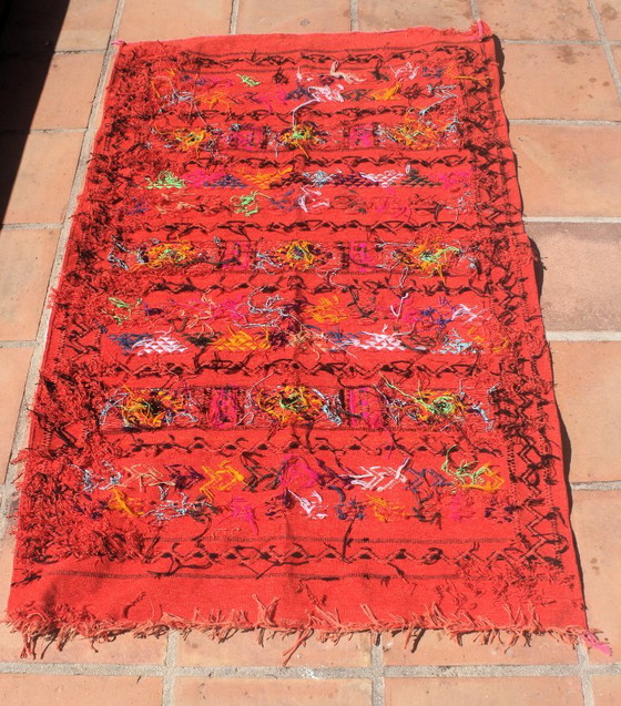 Nuovo Tappeto Berbero Marocchino in Lana Tessuto a Mano 210 × 127 cm | Autentico Amazigh Hanbel – Tappeti (photo 7 of 8)