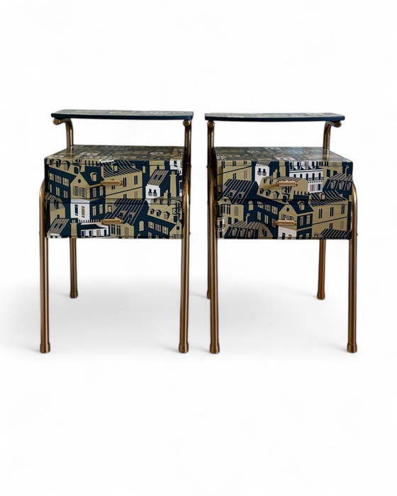 Image 1 of Comodini vintage ricoperti con Emma's Apartment di Mini Moderns | The Vintage Vibe