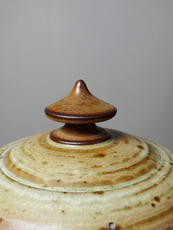 Image 1 of Glazed stoneware pot, Prudhomme La Borne vintage 1970s-80s