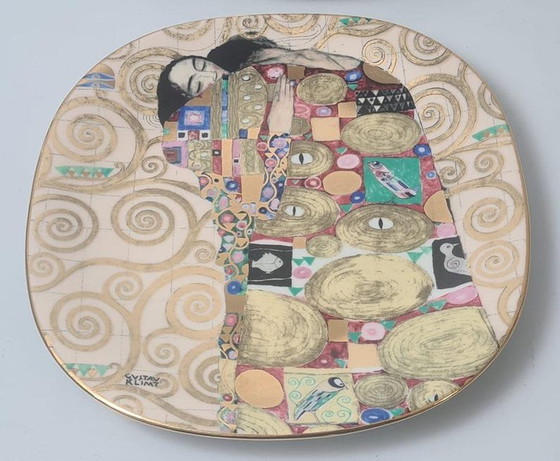 Image 1 of 8 platos coleccionables de porcelana de Gustav Klimt de Lilien Austria con certificados