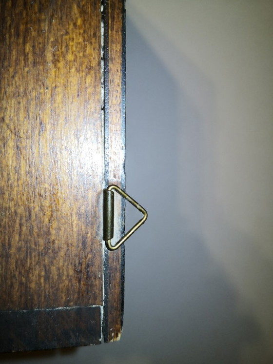 Image 1 of Rare Vintage Retro Wood and Porcelain Clock from Paris / 1970's