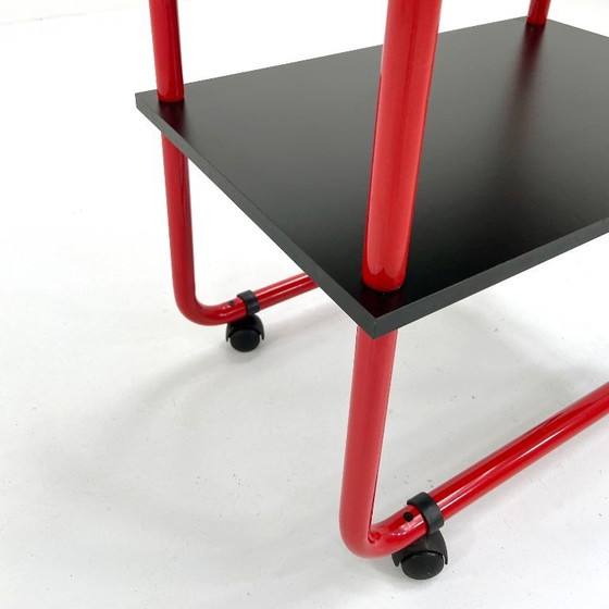 Image 1 of Black & Red Tubular Trolley, 1980s