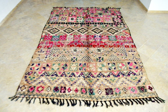 Image 1 of Vintage Zemmour Marokkaans Vloerkleed - 315 x 207 cm | Roze & Beige