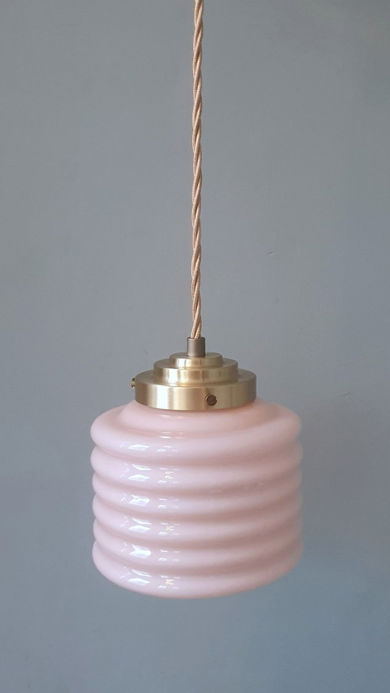 Lampada a Sospensione Vintage Francese 'Lampion' Colore Rosa Pastello – Lampade a sospensione, Metal (photo 15 of 22)
