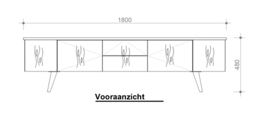 Image 1 of Modern tv-meubel eikenlook