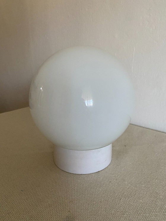 Lampada Vintage Space Age in Vetro Opale per Parete e Soffitto, Anni '70, Applique, Bianco (foto 3 di 7)