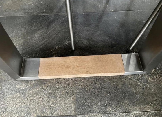 Image 1 of Topform Tree Trunk Dining Table - Solid Oak & Stainless Steel - 180x90