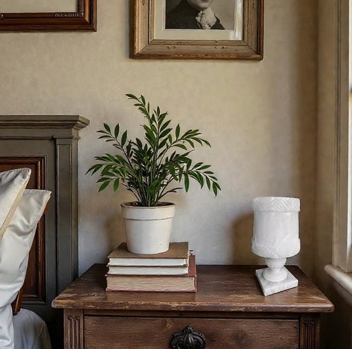 Vintage albasten tafellampje