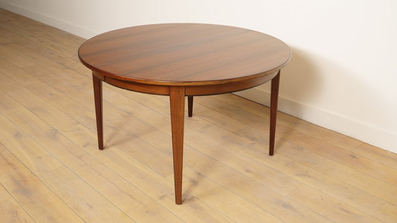 Image 1 of Table à manger ronde vintage | Omann Jun | Bois de rose | extensible