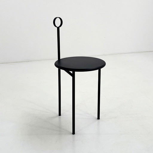 Chaise Mickville noire de Philippe Starck pour Driade, 1985