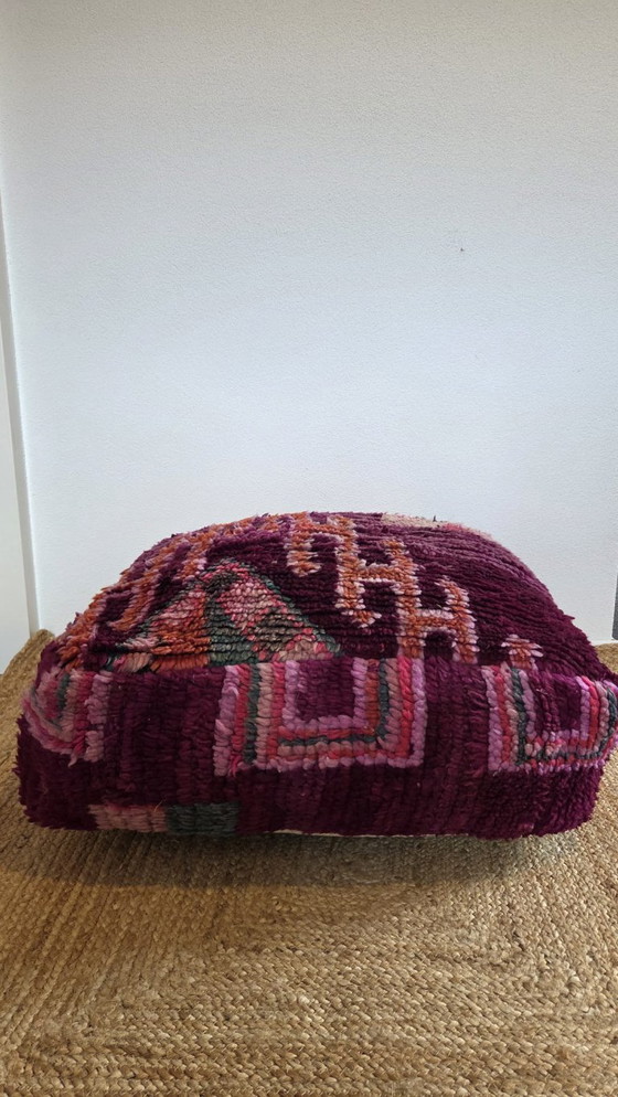 Image 1 of Moroccan pouf, bohemian soft floor cushion